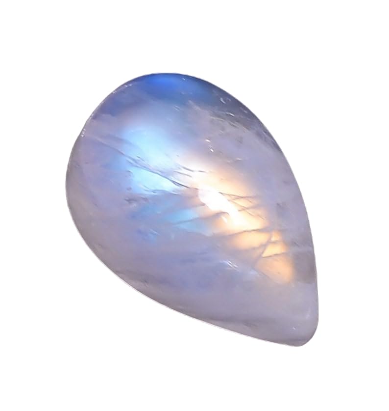 Pierre de lune naturelle 12x8mm pour remplacer une pierre perdue sur bague