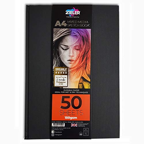 Cahier à dessin multi-supports 150g Zieler pour techniques sèches et aquarelle - 2