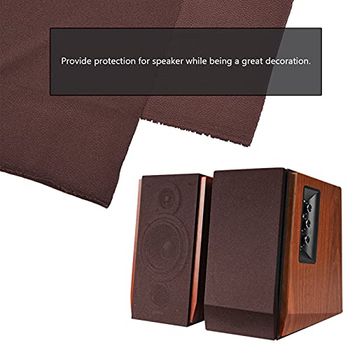 Speaker Grill Cloth Speaker Fabric Chemical Fiber Cloth 1.7Mx0.5M Dustproof Protective Speaker Grill Cloth Stereo Gille Fabric Speaker Mesh Cloth Black (Brown) #TOP30