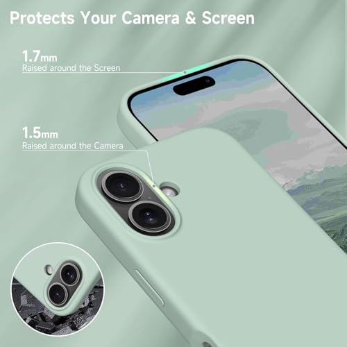 Image of Back Cover Compatible with iPhone 17 Case (6.3) Soft Touch Slim Liquid Silicone Full Protection Shock Proof Back Cover for iPhone 17 (SC Mint)