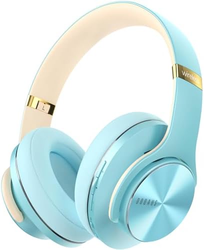 DOQAUS Kopfhörer Kabellos Bluetooth Over Ear App-Steuerung | 90 Std.Akku,9 EQ-Modi,Bluetooth 6.0,Integriertes HD-Mikro,Kopfhörer für Reisen/Arbeit/Alltag,Blau