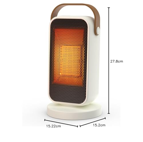 Miniatura 9 de Yazeky Calefactor Electrico Bajo Consumo, 1200w Ptc Radiadores Silencioso, Calefactor De Ventilador 3 Modos, Protección De La Seguridad, Radiador Portatil Para Baño Oficina Y Dormitorio 20 M