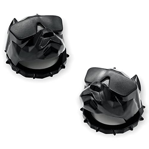 Cb 2-Pcs Of Push Start Button Cover, Cool Metal Decoration Protective Interior Accessories, Chrome Ring Switch Protective, Universal Car Pushbutton Cover, American Bully, Matt Black #TOP27