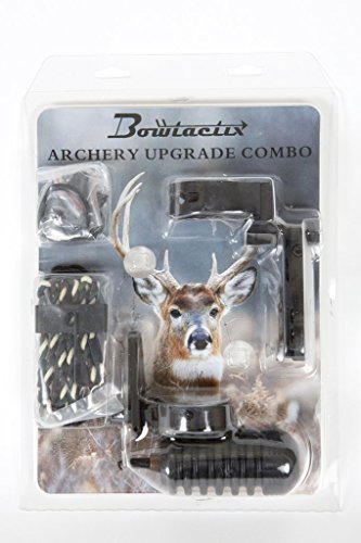 Aketek Upgrade Combo, 5 Pin Bow Sight with Level and Light, Arrow Rest, Stabilizer, Sling, Peep - Thumbnail 2