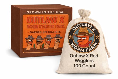Outlaw X Farm Red Wiggler Composting Worms (100 Count)