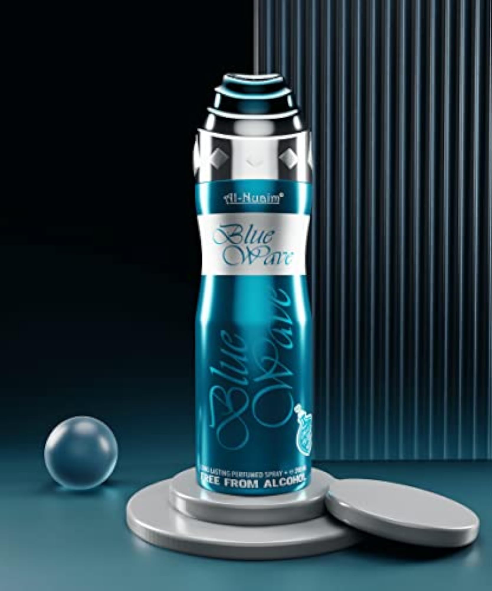 Blue Wave Alcohol Free Deodorant Pack of 4, Long Lasting Fragrance