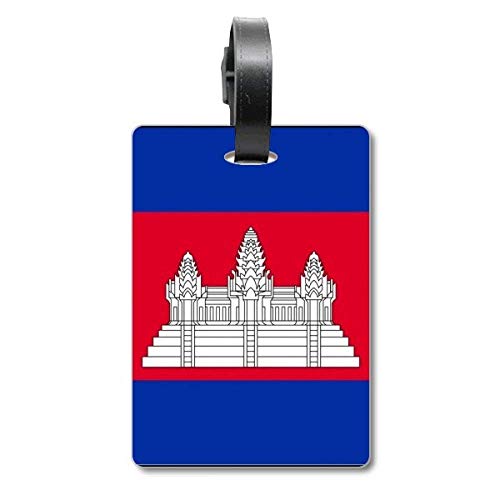 Étiquette drapeau du Cambodge pour valise et sac de voyage d'affaires