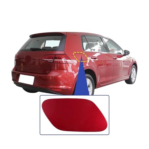 Fuel Gas Tank Filler Door Lid Cover Flap Cap Compatible For VW Golf 7 7.5 MK7 VII 2014 2015 2016 2017 2018 5G0809909 GRU Unprimed Black Red(Tornado Red)