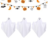 Fantecia Lot De 4 Piquets Décoration Fantôme Halloween Métal - Jardin Cour Pelouse