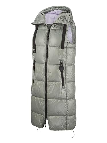 Chaleco largo de invierno para mujer con capucha DENIMFY DFCaro 3