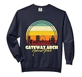 Gateway Arch Retro St Louis National Park Missouri Souvenir Comfort Colors Adult Sweatshirt