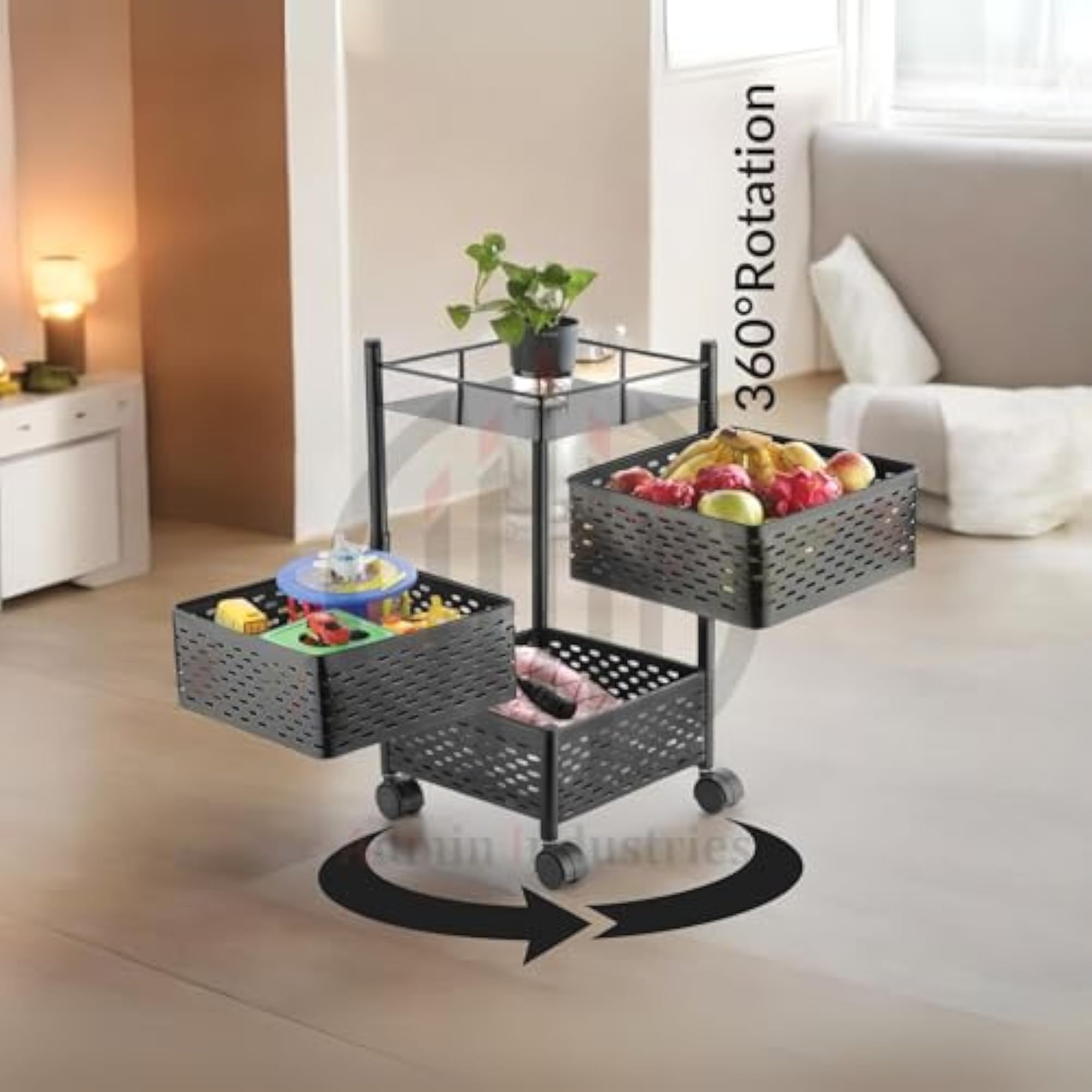 Multi-Purpose Kitchen Storage Organizer Trolley