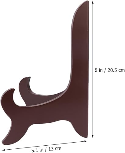 Miniatura 10 de Gatuida Soporte de exhibición de libros de decoración dorada, soporte de placa de madera, soporte de caballete de madera, soporte de caballete de