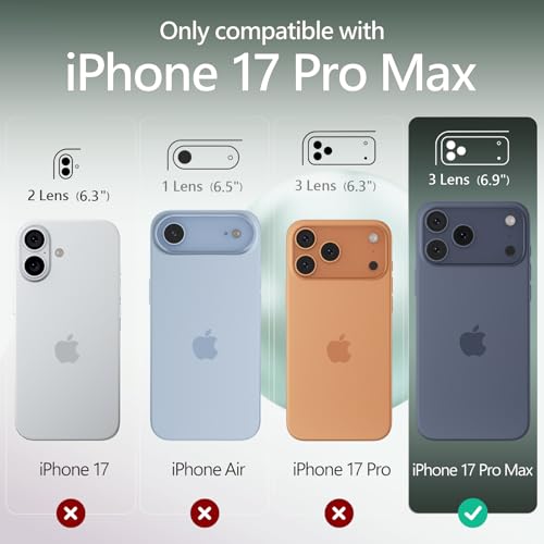 FireNova Magnetic for iPhone 17 Pro Max Case, Compatible with MagSafe, [Integrated Silicone Camera Control Button] [Camera Protection] Anti-Scratch Microfiber Lining Phone Case, 6.9", Calke Green by FireNova - Used condition - Image 9