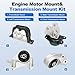 EVPOWBOX 4PCS Engine Motor Transmission Mounts Set Replacement for 2010-2017 GMC Terrain, Chevrolet Equinox, Captiva Sport 2.4L Auto Trans Replacement for A5618, A5562, A5633, A5659