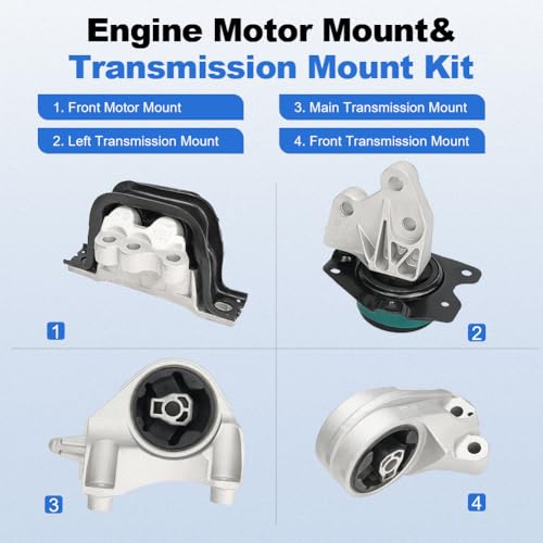 Engine Motor Transmission Mounts Set Replacement for 2010-2017 GMC Terrain by EVPOWBOX - Used condition - Image 2