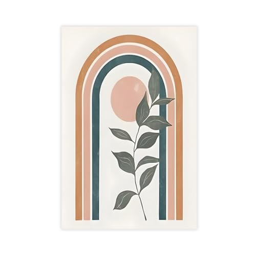 ZYGNBHL Póster abstracto bohemio (5) para dormitorio, decoración de lienzo, paisaje deportivo, oficina, habitación, regalo, sin marco, 12 x 18 pulgadas