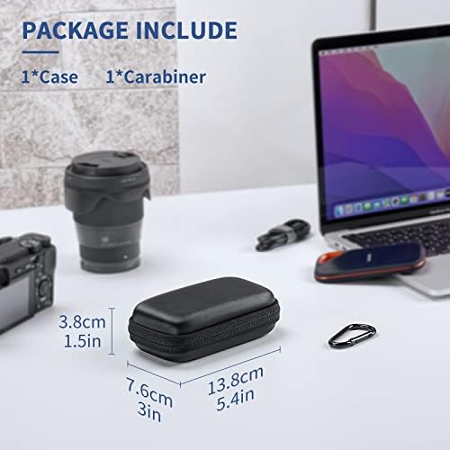 Yinke Hard Case for SanDisk Extreme / SanDisk PRO / WD My Passport / Crucial X8 500GB 1 TB 2TB Portable SSD External Solid State Drives,EVA Shockproof Travel Protective Cover Storage Bag. (case only)