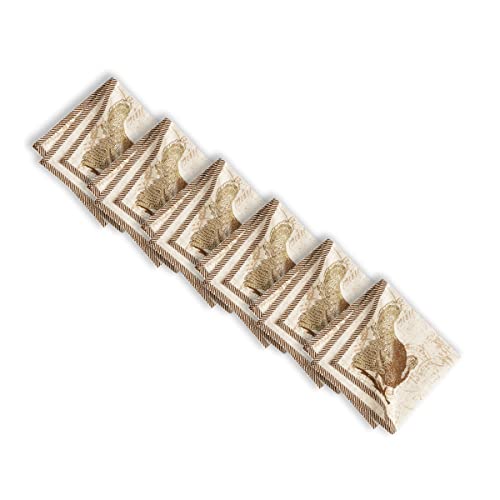 Set de 6 Servilletas de Tela C&F Home Marrón miniatura 2