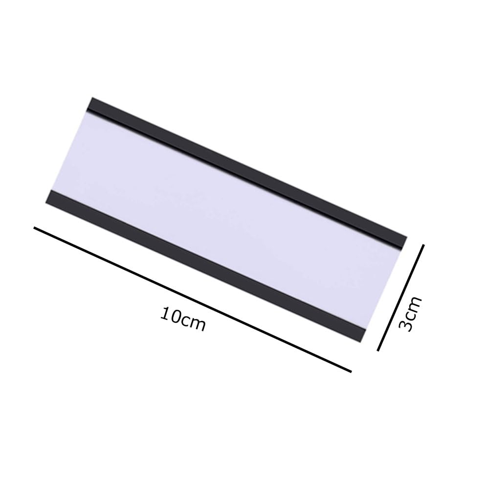 Esforzarse Confezione Da 50 Supporti Magnetici Per Etichette, Magneti Per Lavagna Magnetica, Etichette Per Barattoli, Scaffale Plastica Con Porta Carte Dati Magnetiche Con Protezioni(7,6 X 2,5 Cm