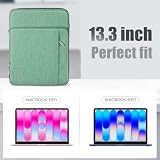 TiMOVO 13.3 Inch Laptop Sleeve Case Shoulder Bag with Pockets for iPad Pro 12.9 2022/2021/2020, MacBook Air 2022-2018, MacBook Pro 2022-2016, Galaxy Tab S8+ 12.4", Surface Pro 9/8, Lime Green