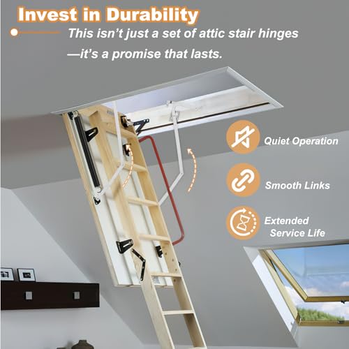 55-1 Attic Ladder Spreader Hinge Arms with Springs,Compatible with Werner (Mk1 Thru Mk3),A2208 A2210 A2508 A2510 W2208 W2210 W2508 W2510 WH2208 WH2210 WH2508 WH2510 WH3008 WH3010, MFG 2006 and Older by Vanesa - Image 6