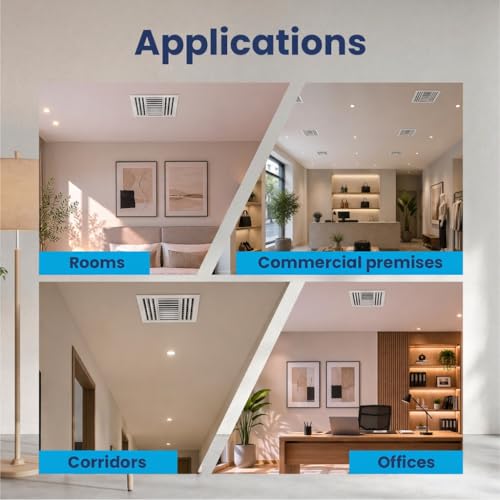 10x10 Aluminum 3-Way HVAC Vent Cover Register Wall Ceiling Quiet Adjustable Curved Blade Multi-Shutter Damper Plastic Seal Tight Fit by ACLAMINAIRE - Used condition - Image 5