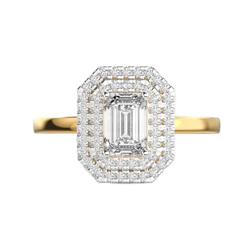 Bague faite main avec moissanite et émeraude : le cadeau idéal