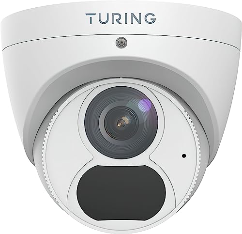 Turing TP-MED8M28 Smart Series 8MP IR Turret IP Camera, White; 2.8mm Fixed Lens; Face Recognition, People and Car Detection with Smart Series NVR Bridge