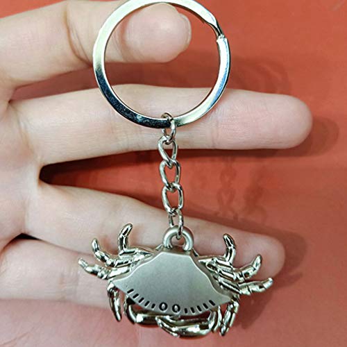 Besportble Car Key Chains Women 2Pcs Fashion Crab Keychains Zinc Alloy Crab Haning Keychains Key Holder Crab Key Chains For Keys Bag Backpack First Communion Decorations #TOP3