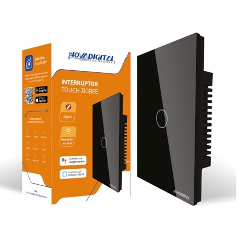 Interruptor inteligente Zigbee 3.0 Touch 1 Botão NovaDigital by T...