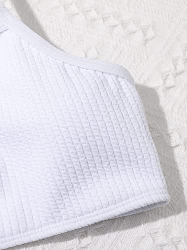 SHENHE Girl's 2 Piece High Waisted Bikini Sets Criss Cross Spaghetti Strap Swimsuit Bathing Suit3