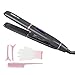 Hair Straightener Professional Glider Ceramic Tourmaline Ionic Flat Iron Straightens & Curls for All Hair Types Plate-Worldwide Voltage Gentleman Black
