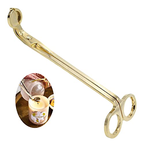 CC wonderland zone Coupe-Mèche de Bougie,Ciseaux Coupe-Mèche,Coupe-Mèche en Acier Inoxydable,Doré