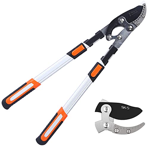 Coupe-Branches 70-95.5Cm, Coupe-Branches Télescopiques, Cisaille À Enclume pour Jardinage, Coupe Branches Les Plus Epaisses 5CM, Ciseaux À Branches Tondeuse À Gazon