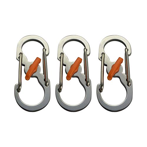  Lot de 3 mini-mousquetons 