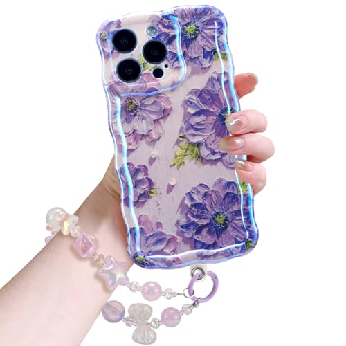 Coque iPhone 13 Pro Max fleur violette idéale pour vos sorties et photos de mode