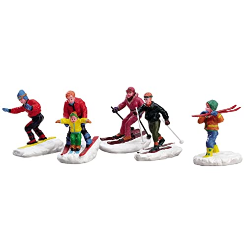 Magie di Natale Lot de 5 figurines pour le divertissement d'hiver, personnages pour village de Noël en plastique Cover