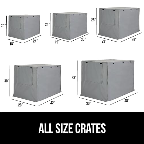 GORILLA GRIP Dog Crate Covers Compatible with Amazon Basics Dog Crates, All Sides Open, Privacy Cover Fits 42" Wire Kennel, Breathable Mesh Windows, Light Reducing Puppy Training Cage Topper, Gray by GORILLA GRIP - Image 3