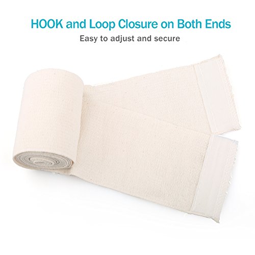 Cotton Elastic Bandage Wrap, (3 Inches Wide X 15 Feet), 2 Rolls Compression Bandage With Hook-And-Loop Closure On Both Ends, Latex Free For Wound Care, Swelling, Sprained Ankle #TOP2