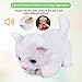 White Plush Cat Stuffed Animal Interactive Cat Robot, Robotic Cat Barking Meow Kitten Touch Control, Electronic Pet, Robot Kitty Toy, Animated Cat for Girl Baby Kid L:12