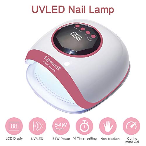 Led Uv Nail Lamp For Gel,Professional Nail Dryer Light Smart Auto-Sensing With 4 Timer Setting 10/30/60/99S #TOP1