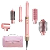 Mythsight StyleVibe 6-in-1 Air Styler, Hair Dryer & Blow Dryer Brush with Auto-Wrap Curl L/R, Fast Drying, Smooth Blowouts, Root-Lift Volume, No Heat Damage Frizz-Free Thermal Brush, Gifts for Women