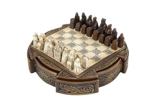 Set de Ajedrez Celta Isle of Lewis Compact 9 Pulgadas miniatura 1