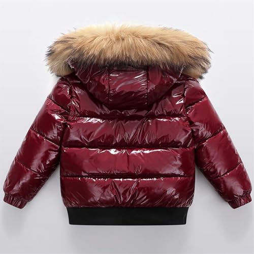 Boy's Winter Coat Kids Waterproof Windproof Puffer Jacket Thicken Parka Fleece Lined Ski Snow Outerwear with Fur Hood3