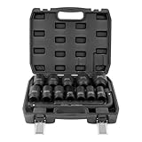 3/4-Zoll-Steckschlüsselsatz, 13-teilig Schlagschrauber Nüsse Set, 17-50mm Steckschlüssel Stecknuss Kit Schlagschraubereinsatz für Automobilwerkstätten, Fabrikwartung