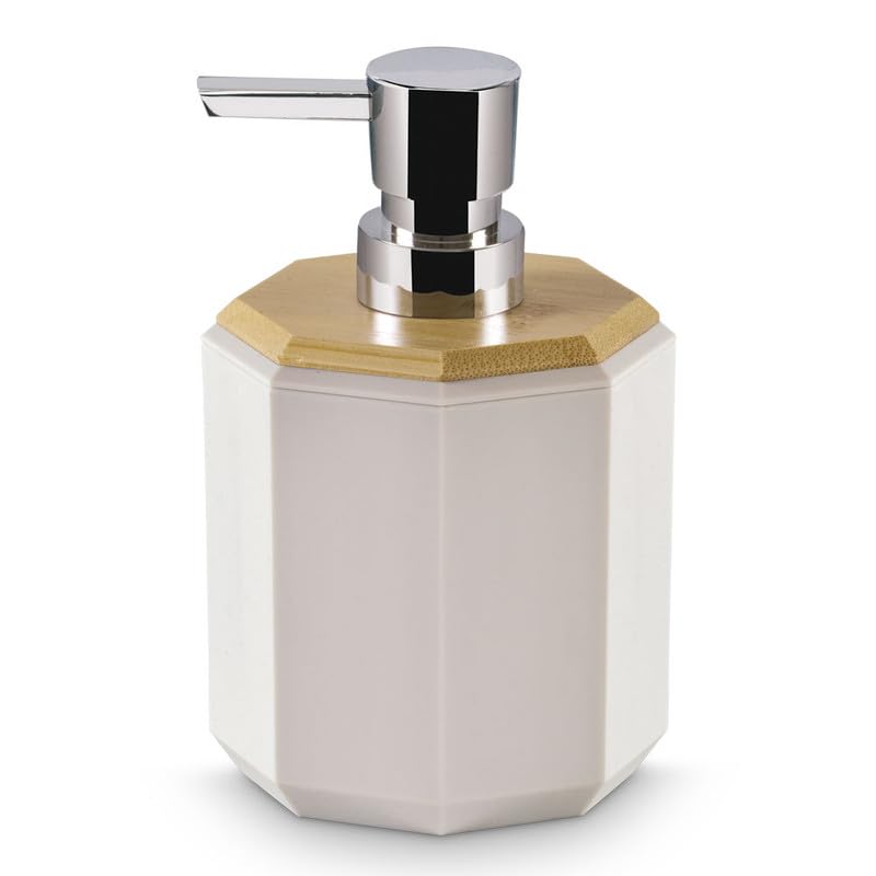 Image of Freelance Portofino ABS Soap Dispenser for Wash Basin - Cream - Stylish Liquid Handwash /Hand Wash Bottle - Plastic Bathroom Lotion /Shampoo Pump Bottles for Home /Kitchen - Stronger Than Ceramic