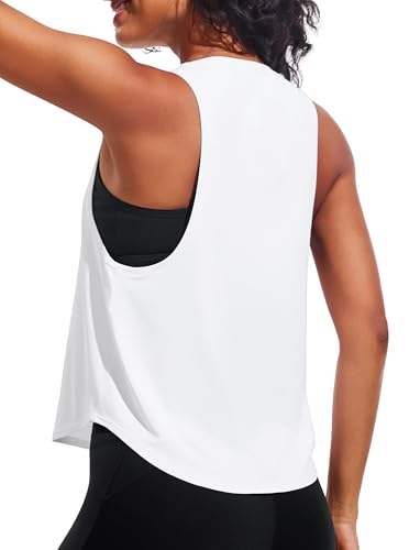 JOYSPELS Ice Silk Workout Tank Tops for Women Quick Dry Sleeveless Loose Fit Athletic Running Shirts2