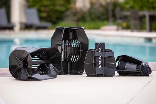 Aquastrength Hydro-Tone Total Body Pool Exercise System | Isokinetic Functional Water Weights | Build Muscle - Easy on Joints | Water Aerobics | Quick Start Guide (Black)