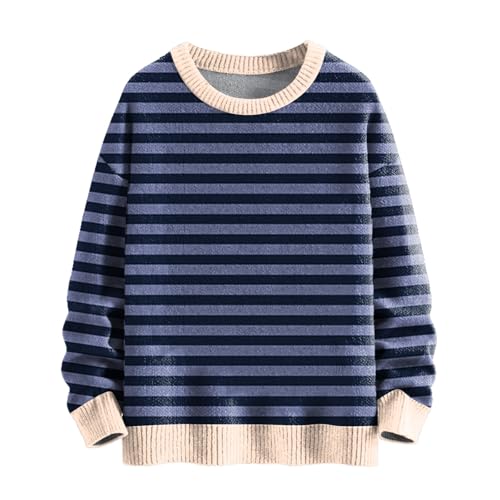Gestreifter Sweatshirt Damen:Strickpullover Damen Oversized Rundhals Pullover Lässig Langarmshirts Casual Langarm Jumper Lose Pulli Color Block Winterpullover Bequem Strickpulli Gestreifter-Sweater Gestreifter Sweatshirt Damen:Strickpullover Damen Oversized Rundhals Pullover Lässig Langarmshirts Casual Langarm Jumper Lose Pulli Color Block Winterpullover Bequem Strickpulli Gestreifter-Sweater
